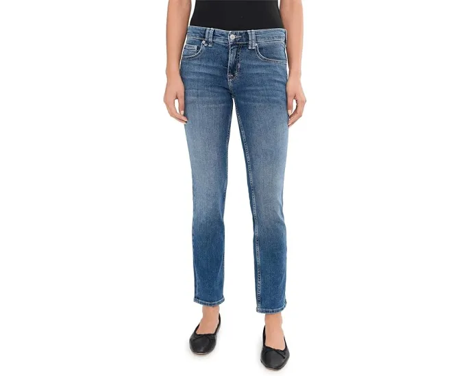 Джинсы Free People Oracle Low Rise Slim Straight с заниженной талией