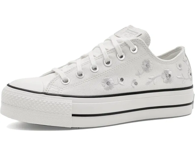 Кеды Chuck Taylor All Star Lift Platform Sequin Flowers низкие Converse с пайетками и цветами
