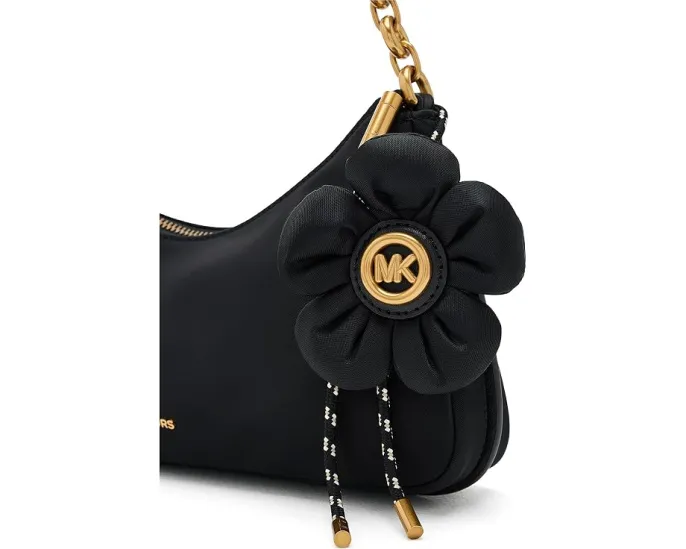 Сумка MICHAEL Michael Kors Nolita Medium Chain Pouchette с цветочным брелоком