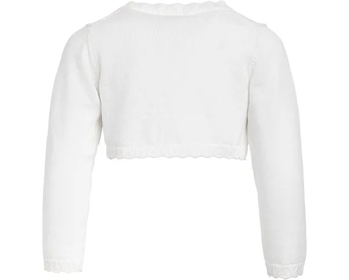 Janie and Jack укороченный кардиган для девочек из мягкой хлопковой пряжи