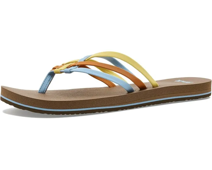 Sanuk Yoga Sandy II сланцы с несколькими ремешками и стелькой из пены с эффектом памяти