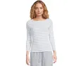Футболка Lilla P Striped 3/4 Sleeve Boatneck с полосатым узором