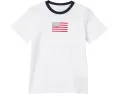 Janie and Jack футболка с флагом и контрастной окантовкой