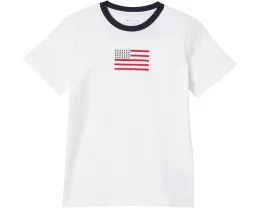 Janie and Jack футболка с флагом и контрастной окантовкой