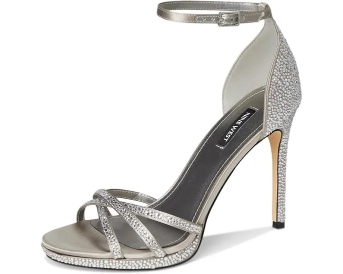 Женские босоножки Nine West Lartay на высоком каблуке с украшениями
