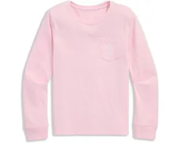Футболка Vv98 Football с длинным рукавом и карманом для детей Vineyard Vines Kids