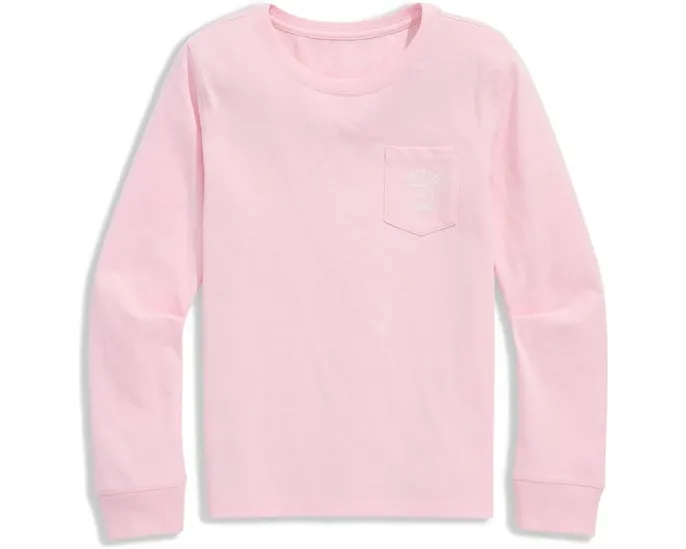 Футболка Vv98 Football с длинным рукавом и карманом для детей Vineyard Vines Kids