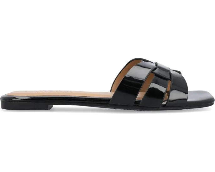 Сандалии Journee Collection Arrina с плоской подошвой и веганской кожей