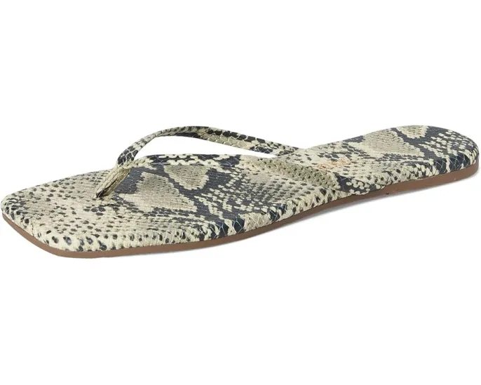 Сандалии TKEES Square Toe Exotics с принтом под кожу змеи