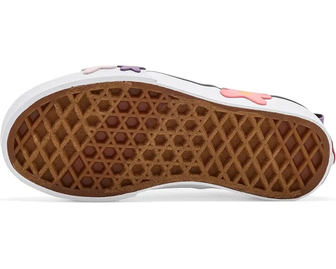 Детские кеды Vans с эластичными шнурками и цветами
