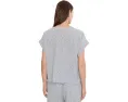Топ Eileen Fisher из полосатого органического хлопка с круглым вырезом