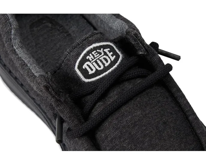 Детские слипоны Hey Dude Kids Wally Stretch Jersey с технологией Flex & Fold