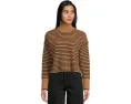 Свитер Madewell Pine Stripe Wool Waffle Stripe с воротником-водолазкой и рельефным узором