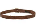 Плетеный кожаный ремень Brooks Brothers с латунной пряжкой