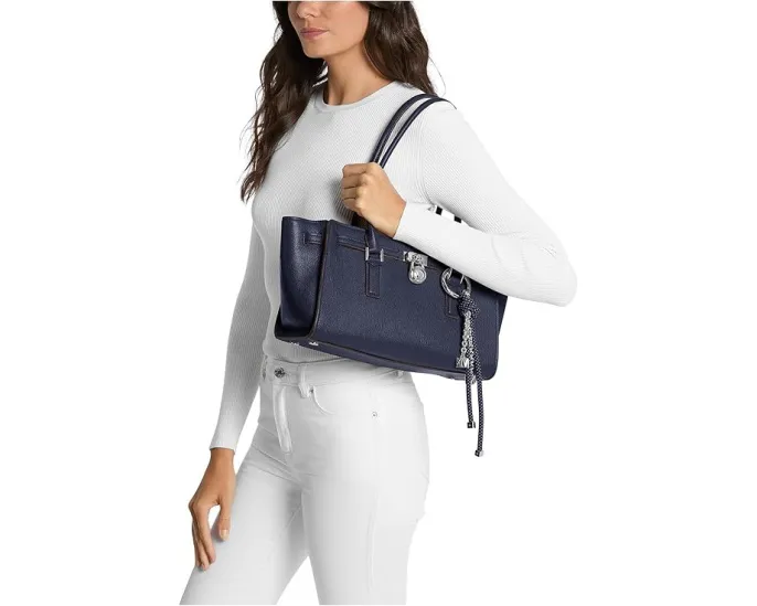 Маленькая сумка-тоут Hamilton Moderne Small East West Shoulder Tote от MICHAEL Michael Kors из кожи