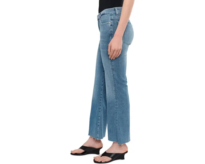 Джинсы 7 For All Mankind Cropped Dojo с широкими укороченными штанинами