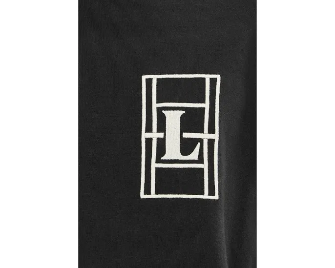 Футболка Lacoste с вышивкой из плотного джерси и принтом теннисного корта