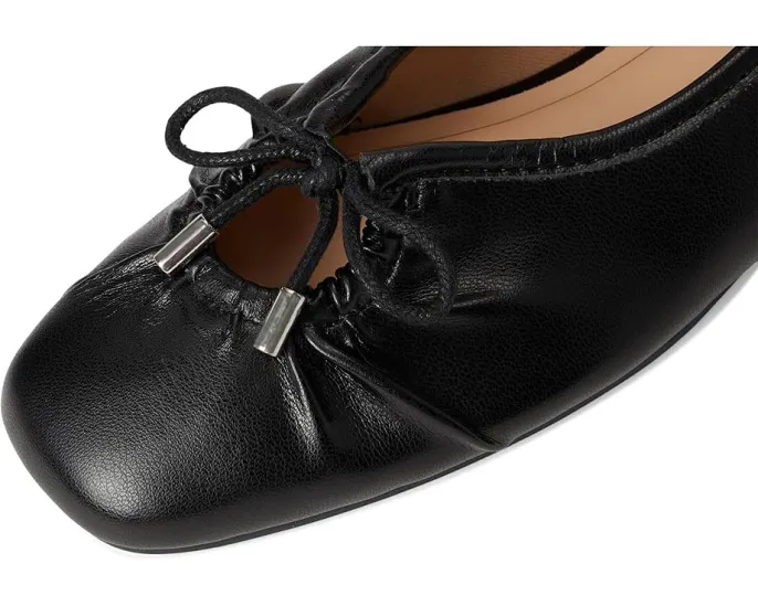 Балетки Callee с квадратным носком и бантом из искусственной кожи