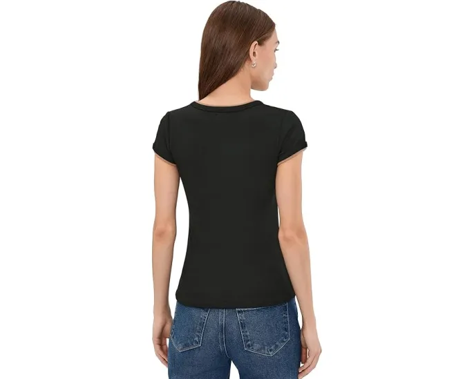 Футболка NIC+ZOE Perfect Knit Rib с двойным слоем и ребристой текстурой