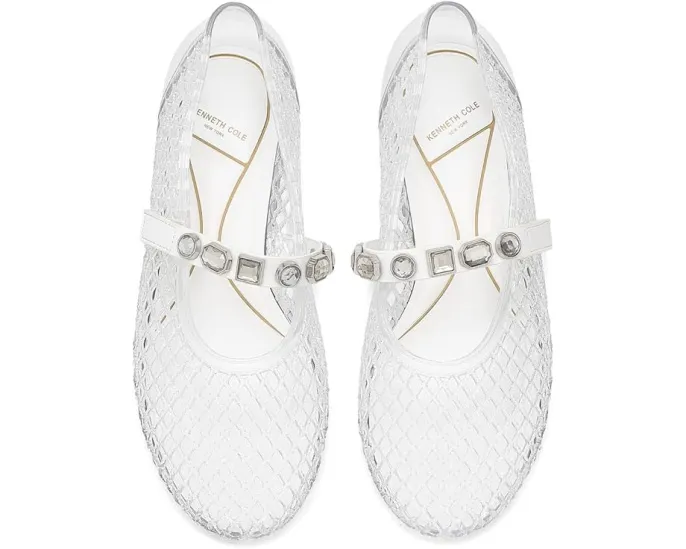 Желейные балетки Jazzy от Kenneth Cole New York с ремешком и стразами