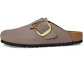 Клоги Birkenstock Boston Big Buckle из нубука с пробковой стелькой