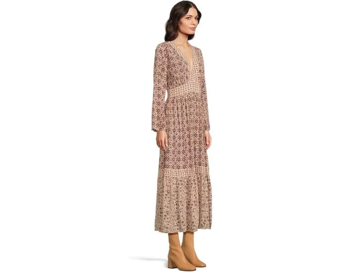 Макси-платье Faherty Dakota с цветочным принтом и расклешенными рукавами