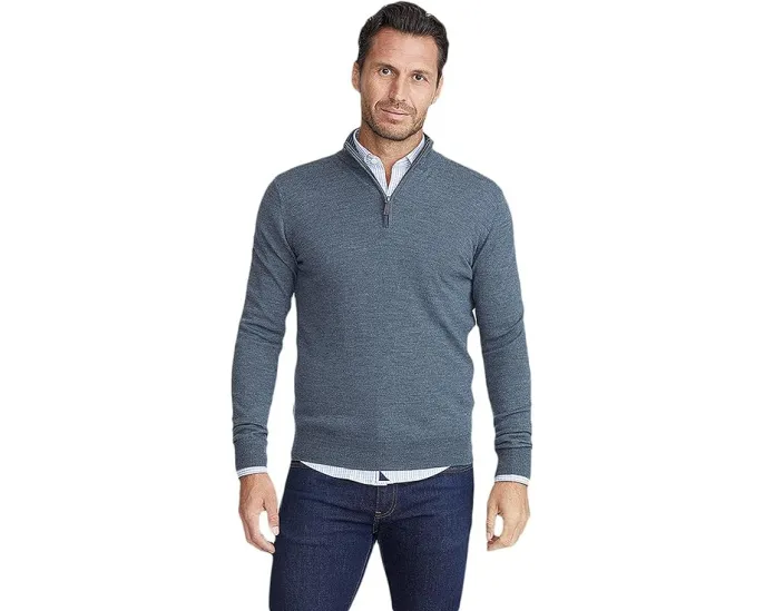 UNTUCKit Merino Wool 1/4 Zip свитер из мериносовой шерсти с воротником стойкой