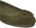 Балетки Tory Burch Minnie Travel с логотипом из замши