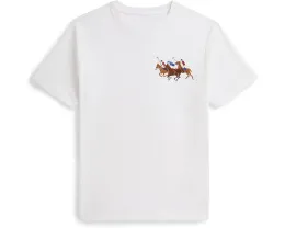 Футболка Polo Ralph Lauren Kids из хлопкового джерси с вышивкой Triple-Pony для детей