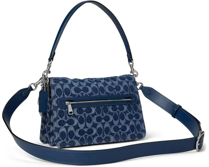 Сумка через плечо COACH Chain Tabby из денима Signature