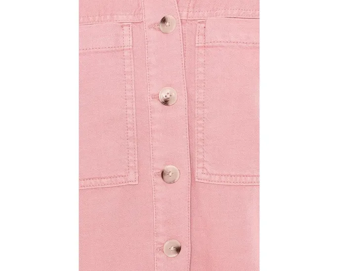 Джинсовая куртка-рубашка Liverpool Los Angeles с высоким низом и накладными карманами