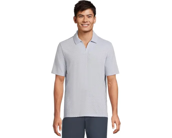 Джерси поло с V-образным вырезом и фактурной вязкой Johnston & Murphy