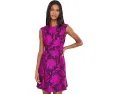 Короткое платье Jacquard Piping от Adrianna Papell с цветочным жаккардом
