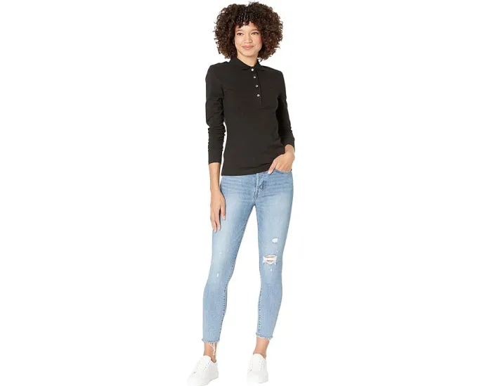 Lacoste Поло с длинным рукавом Slim Stretch Pique из хлопка с эластаном