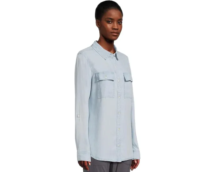 Рубашка L.L.Bean Soft Washed Tencel Utility из тенселя с карманами