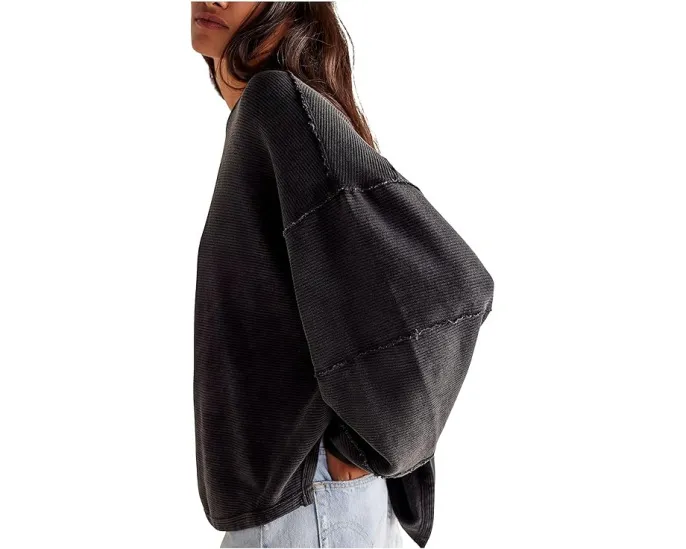 Футболка Free People Total Eclipse с ребристым трикотажем и оверсайз