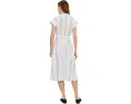 Платье Calvin Klein Cap Sleeve с полосками и поясом