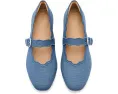 Туфли FitFlop Delicato Wave-Edge Canvas Mary Janes на клиновидном каблуке