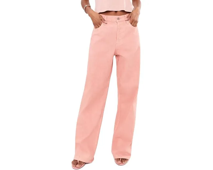 Джинсы Billie Relaxed Straight от AG Jeans в цвете Sulfur Sparkling Rose