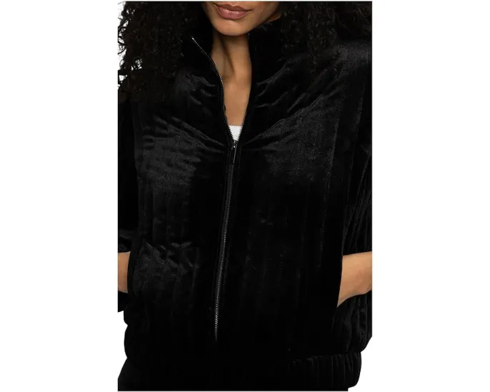 Стильная стеганая куртка из бархата Sanctuary с открытым передом и длинными рукавами