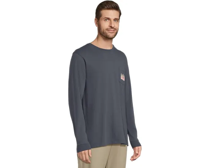 Футболка с длинным рукавом Ghost Pups Logo Box и карманом от Vineyard Vines