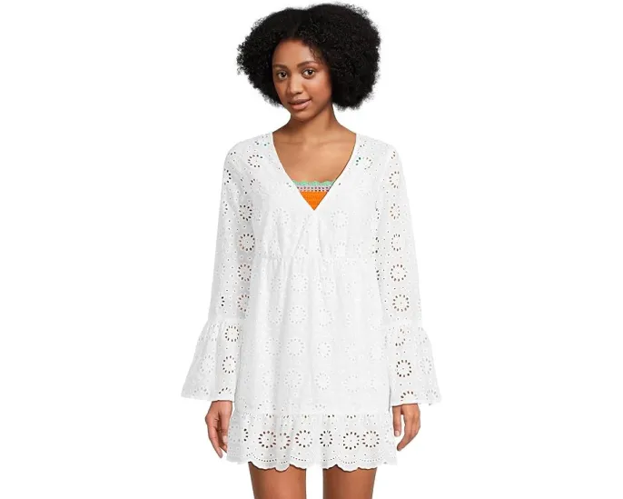 Платье Beach Riot Delaney с длинными рукавами колокол и ажурной отделкой