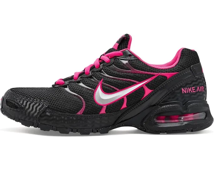 Nike кроссовки Air Max Torch 4 черные с серебристыми и розовыми вставками