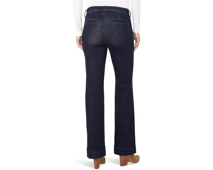 Брюки Liverpool Los Angeles Mid-rise Bootcut Trousers W/ Pintucks в джинсовом стиле