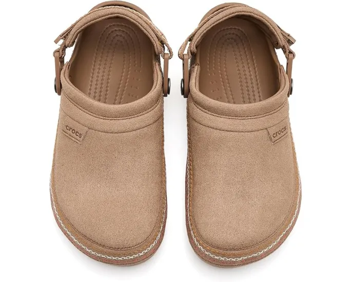 Детские сабо Crocs Classic Crafted Canvas Vegan Suede Stitch с веганским замшем