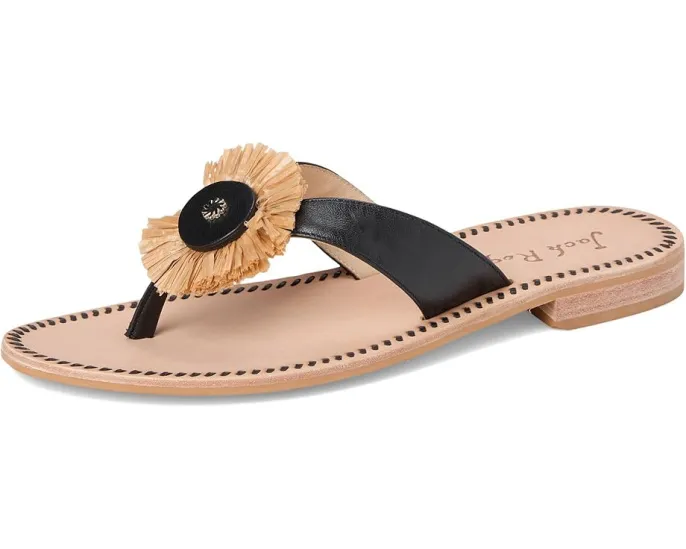 Сандалии Jack Rogers Cay Thong с медальоном из рафии