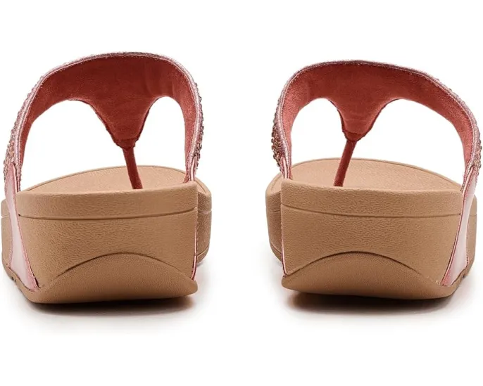 Сандалии FitFlop Lulu Crystal-mix с металлизированным верхом и перемычкой между пальцев