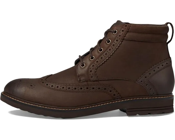 Кожаные ботинки Nunn Bush Odell 2.0 Wingtip с круглым носком и технологией Dual Comfort