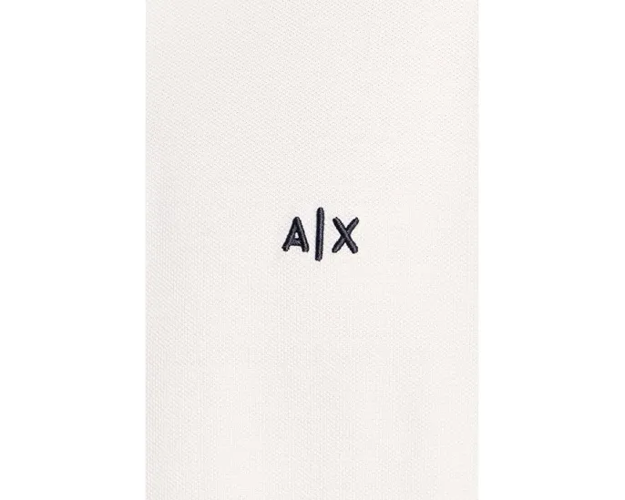 Поло из хлопкового пике Armani Exchange с воротником и застежкой
