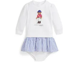 Платье и шорты Polo Ralph Lauren для малышей из флиса с медвежонком Polo